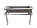 VASCA INOX RIBALTABLE CON PIEDI MT 1,50